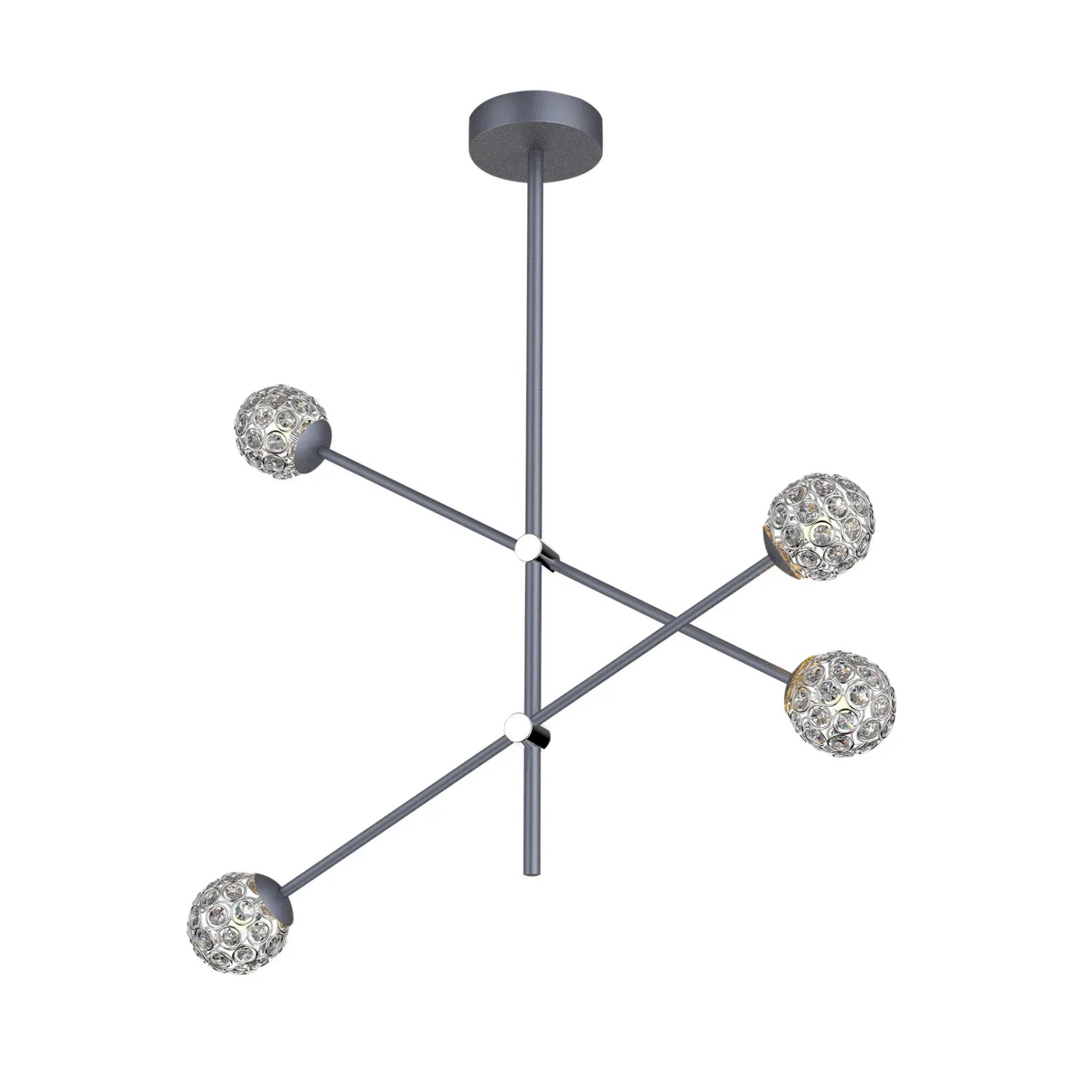 Candellux Lampa wisząca PAKSOS 4x5W G9 szara