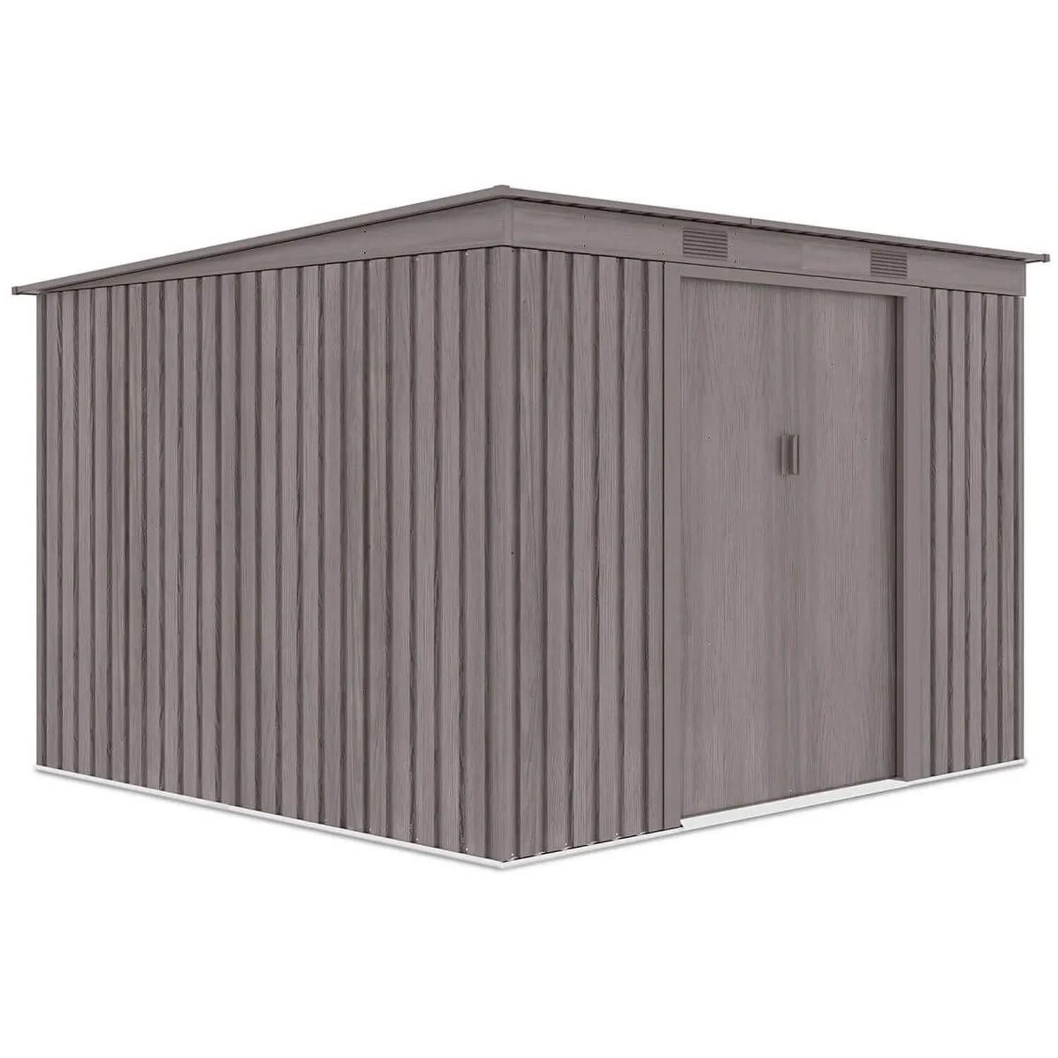 Domek ogrodowy metalowy Oregon Light Wood - 261x241 cm, wys. 176 cm
