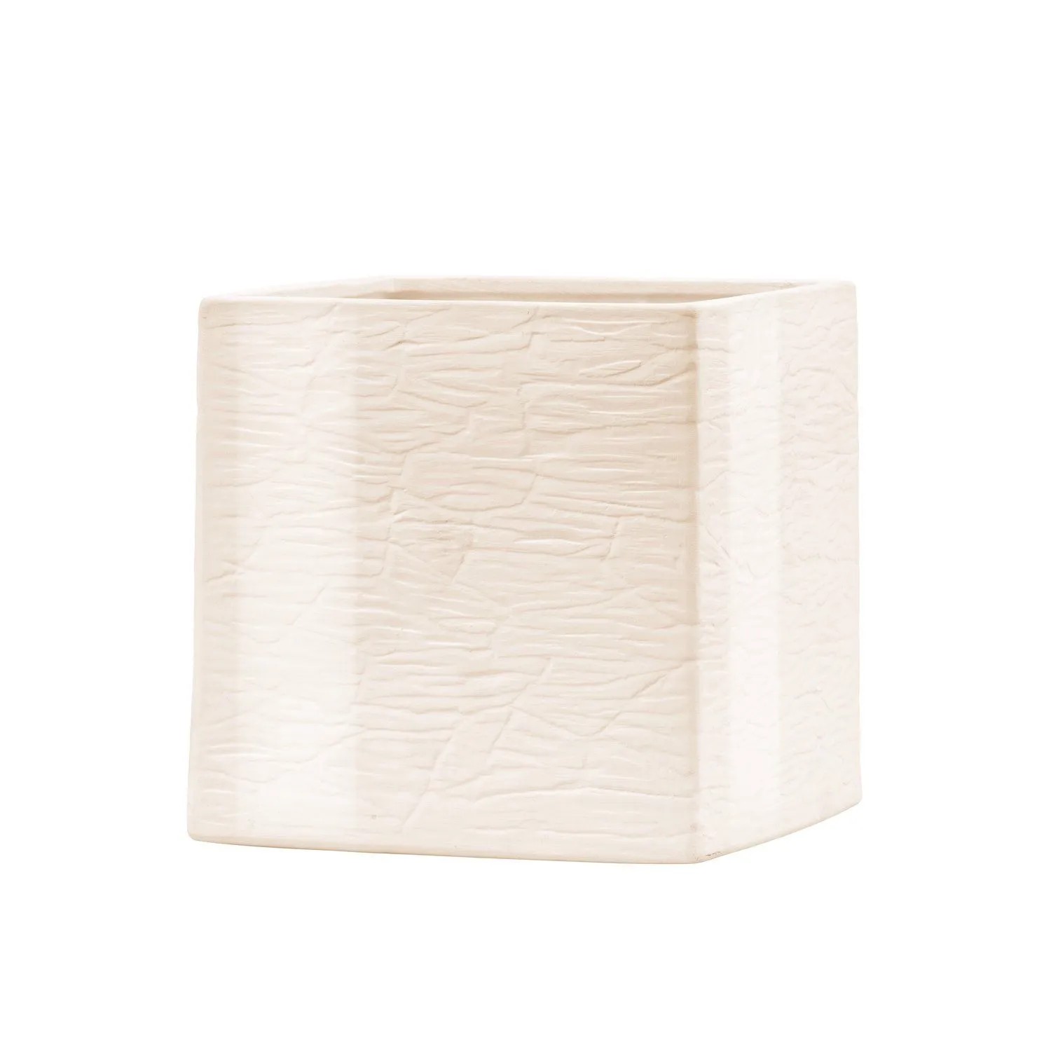 Wazon Kwadrat Skała krem wys. 14 cm