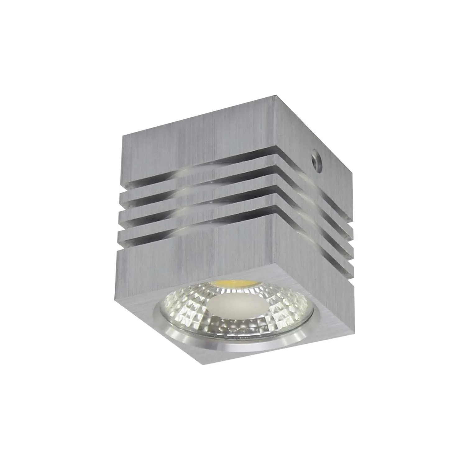 Struhm Lampa sufitowa kwadratowa GUSTI LED 3W 4000K 270lm 6x5,5cm srebrna