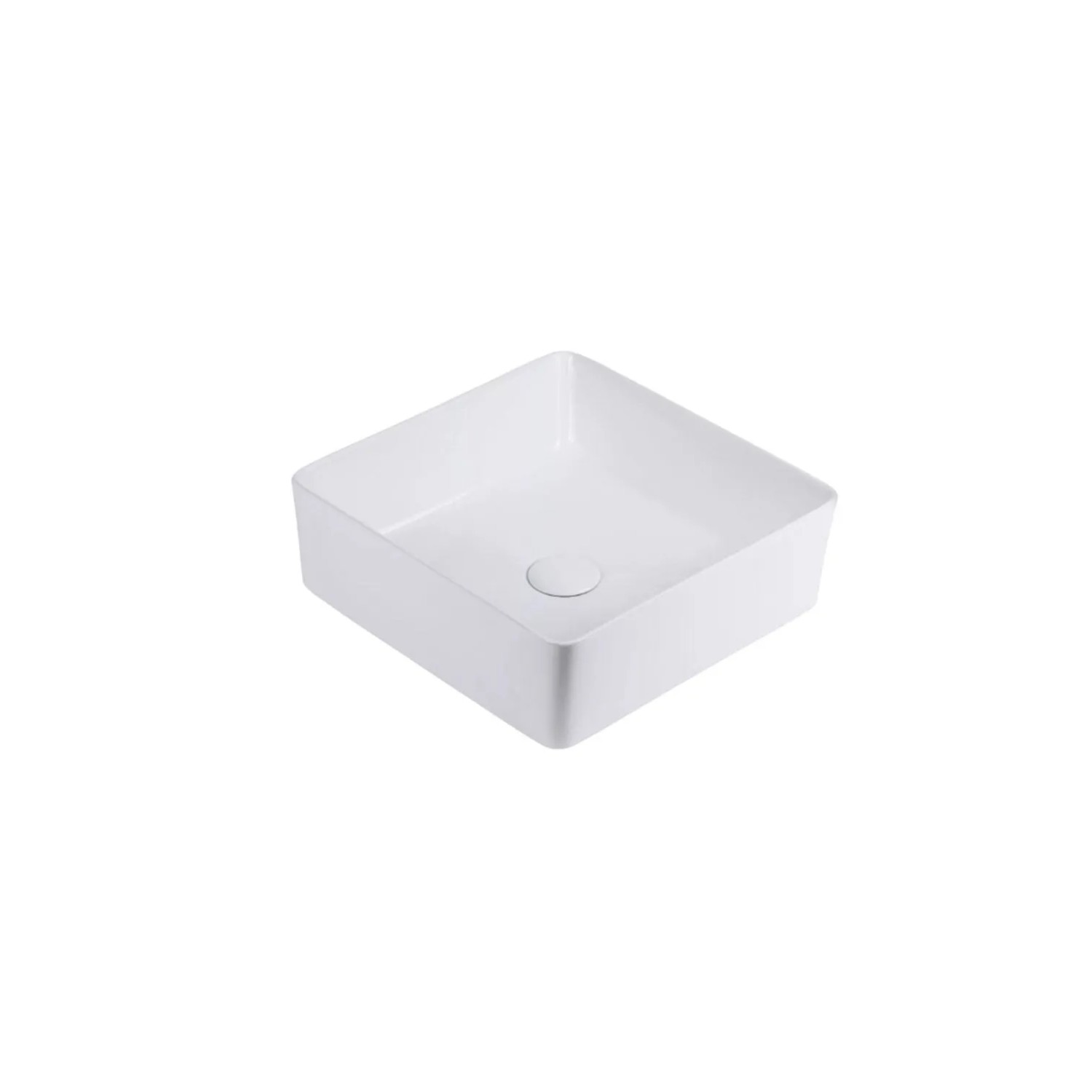 Umywalka nablatowa Roma SQR biały połysk 35x35x12