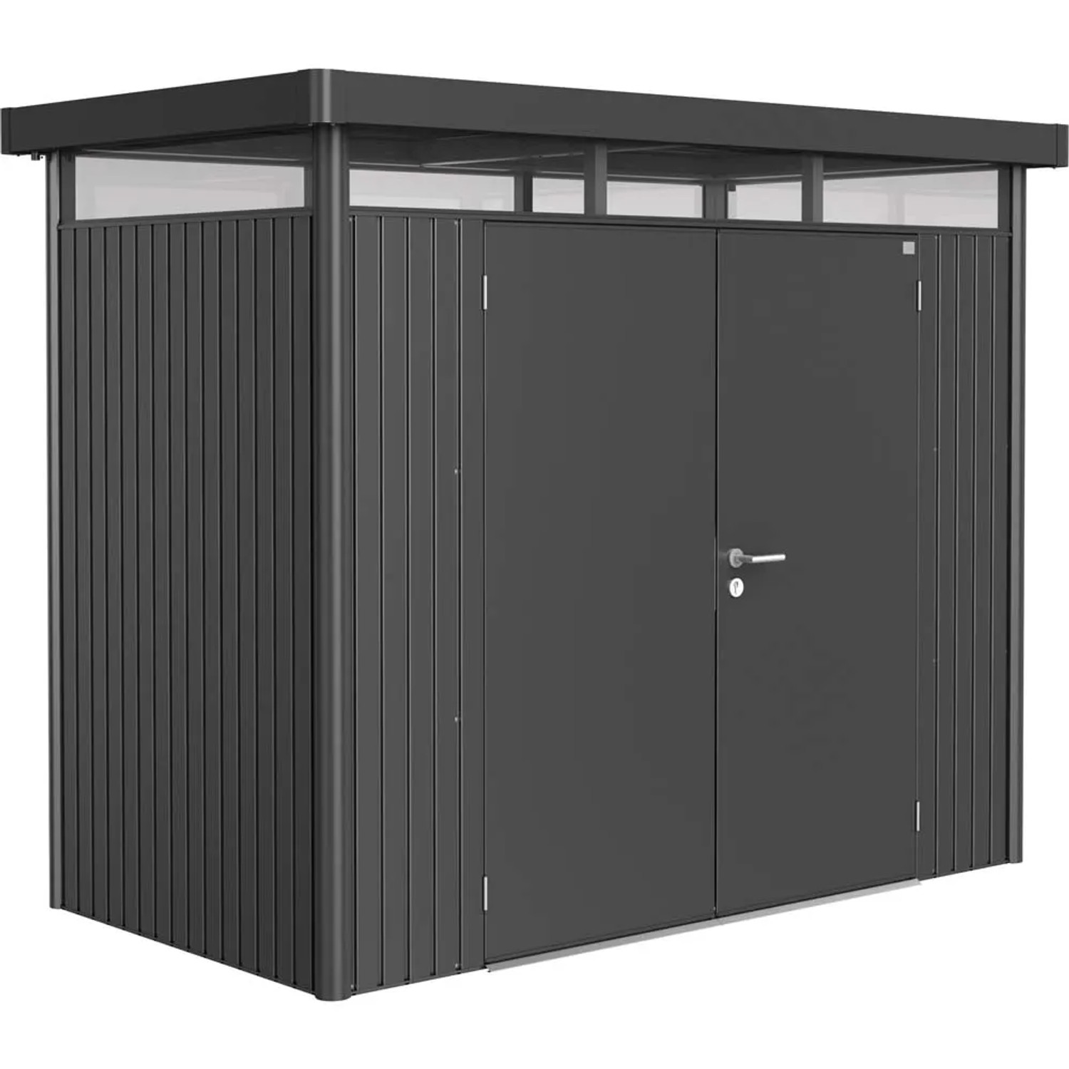 Biohort Domek ogrodowy HighLine H1 ciemnoszary drzwi podwójne - 275 x 155 cm