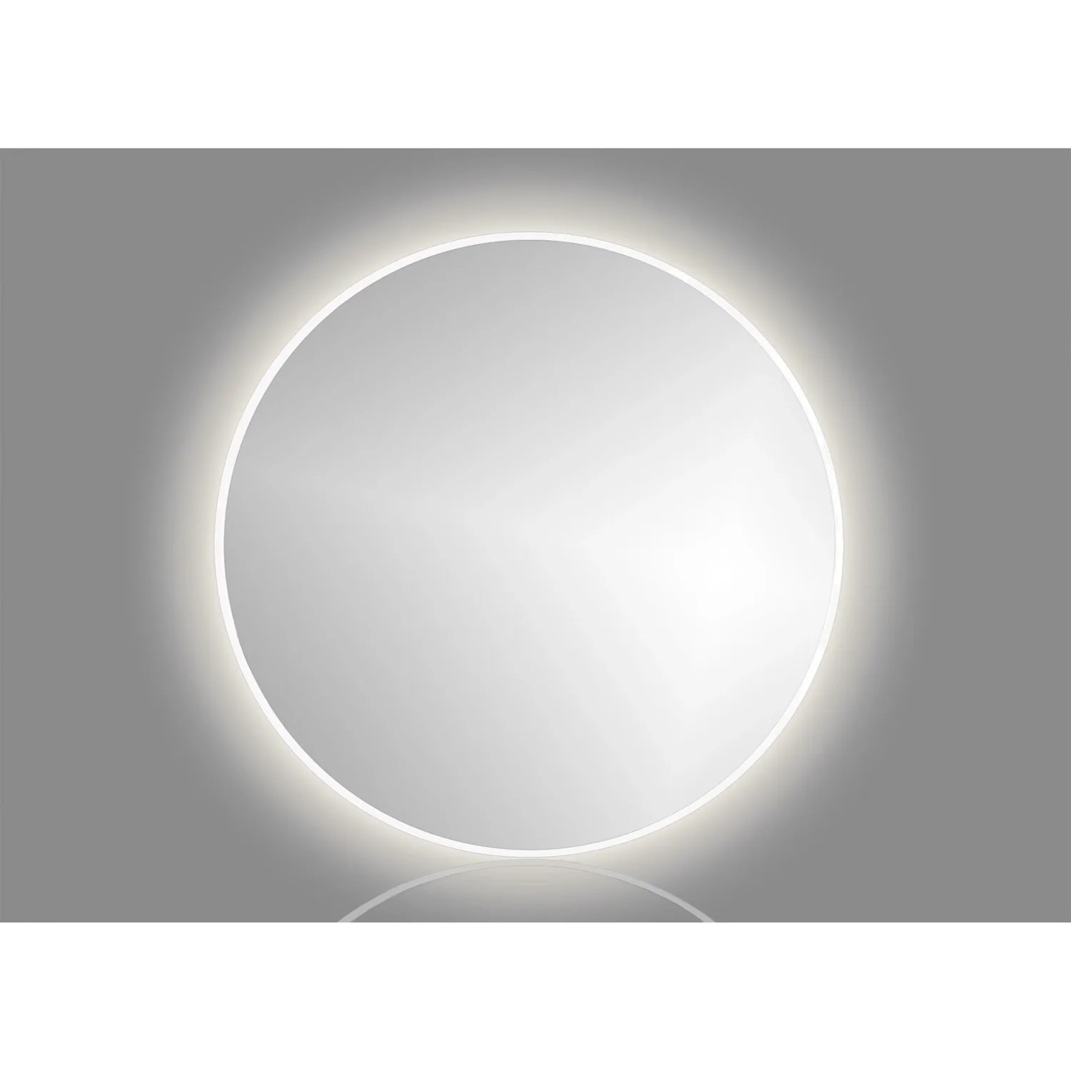Lustro z LED Round Line biała rama 100