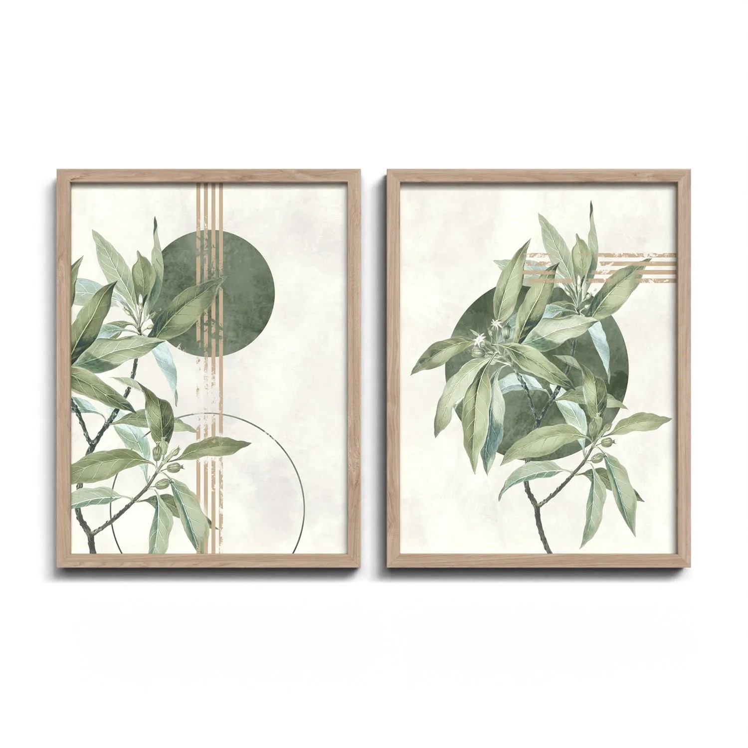 Styler Zestaw obrazów FR381 Green 2 szt. 30 x 40 cm
