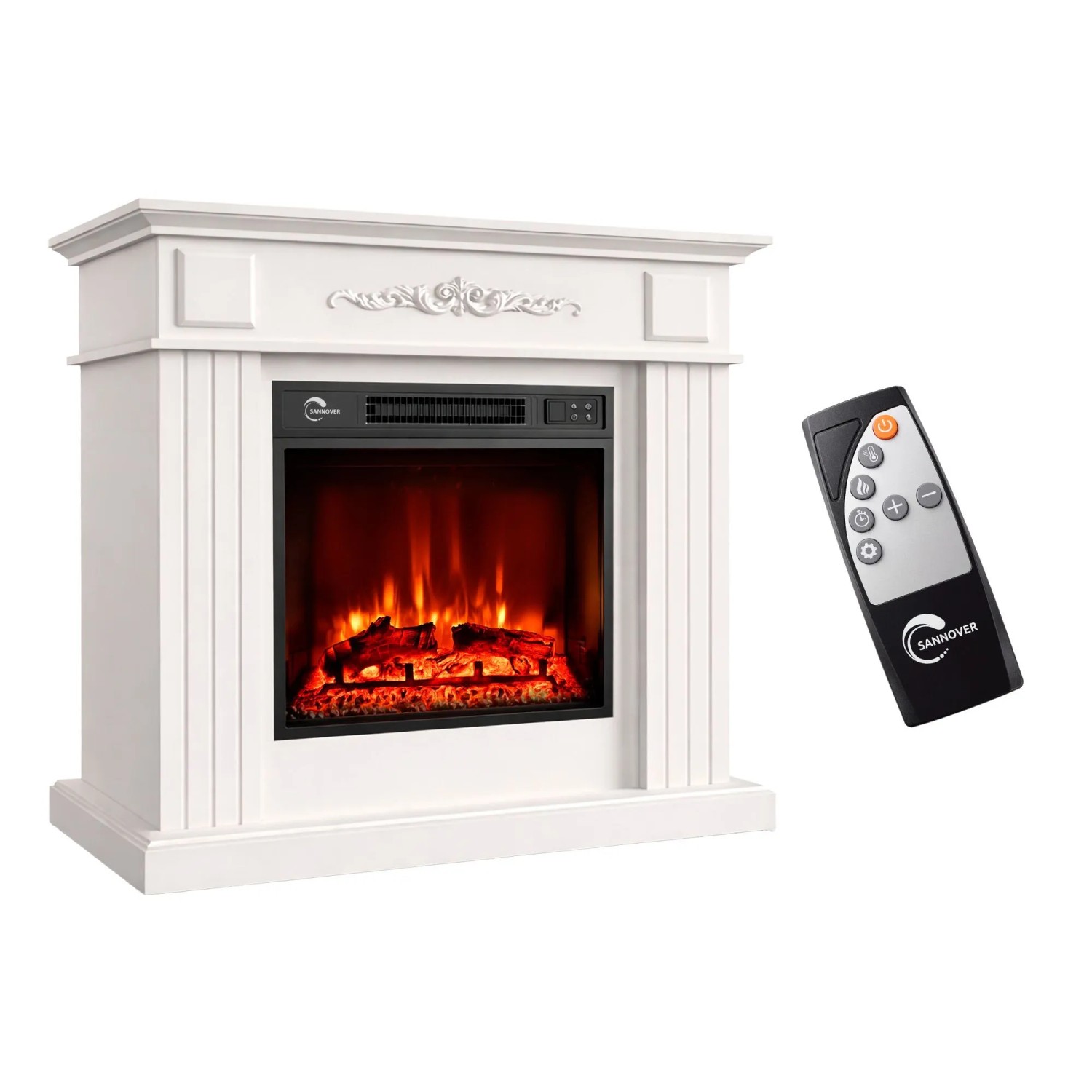Sannover Kominek Elektryczny Belozia 2 000 W 81 x 90 x 26 cm Biały