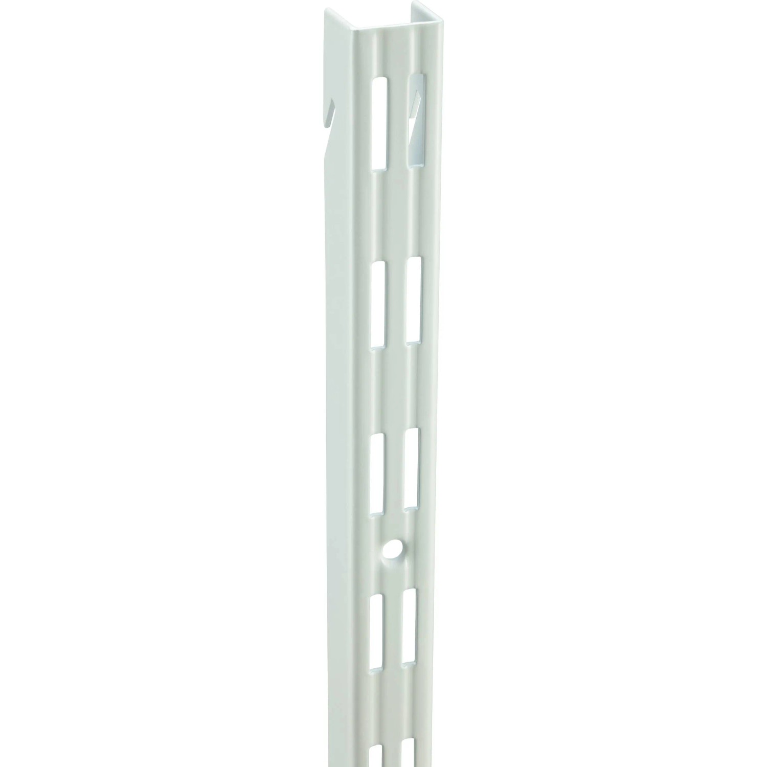 Szyna ścienna podwieszana podwójna 150 cm biały mat Garderoba Metalowa