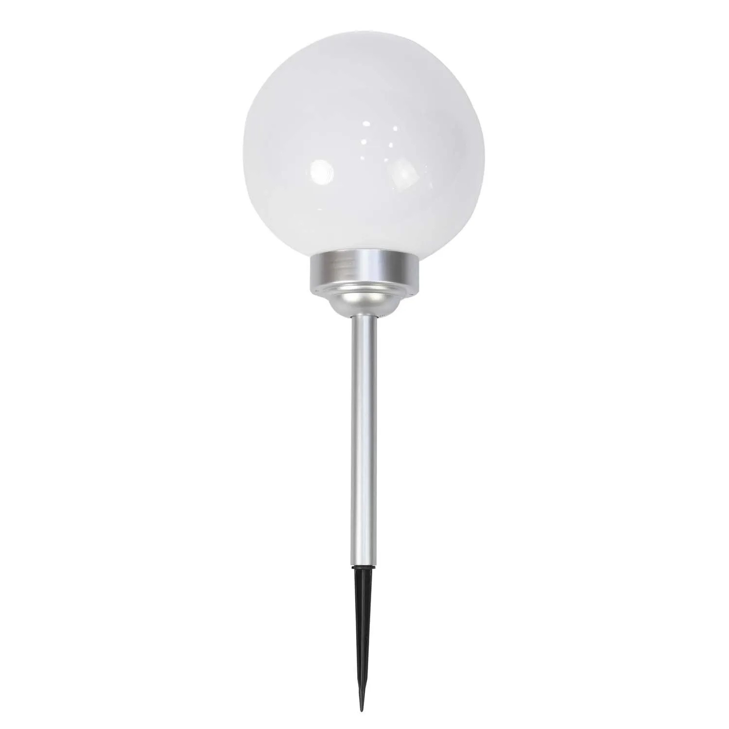 4iQ Lampa solarna AURA RGB śr. 20 cm srebrna
