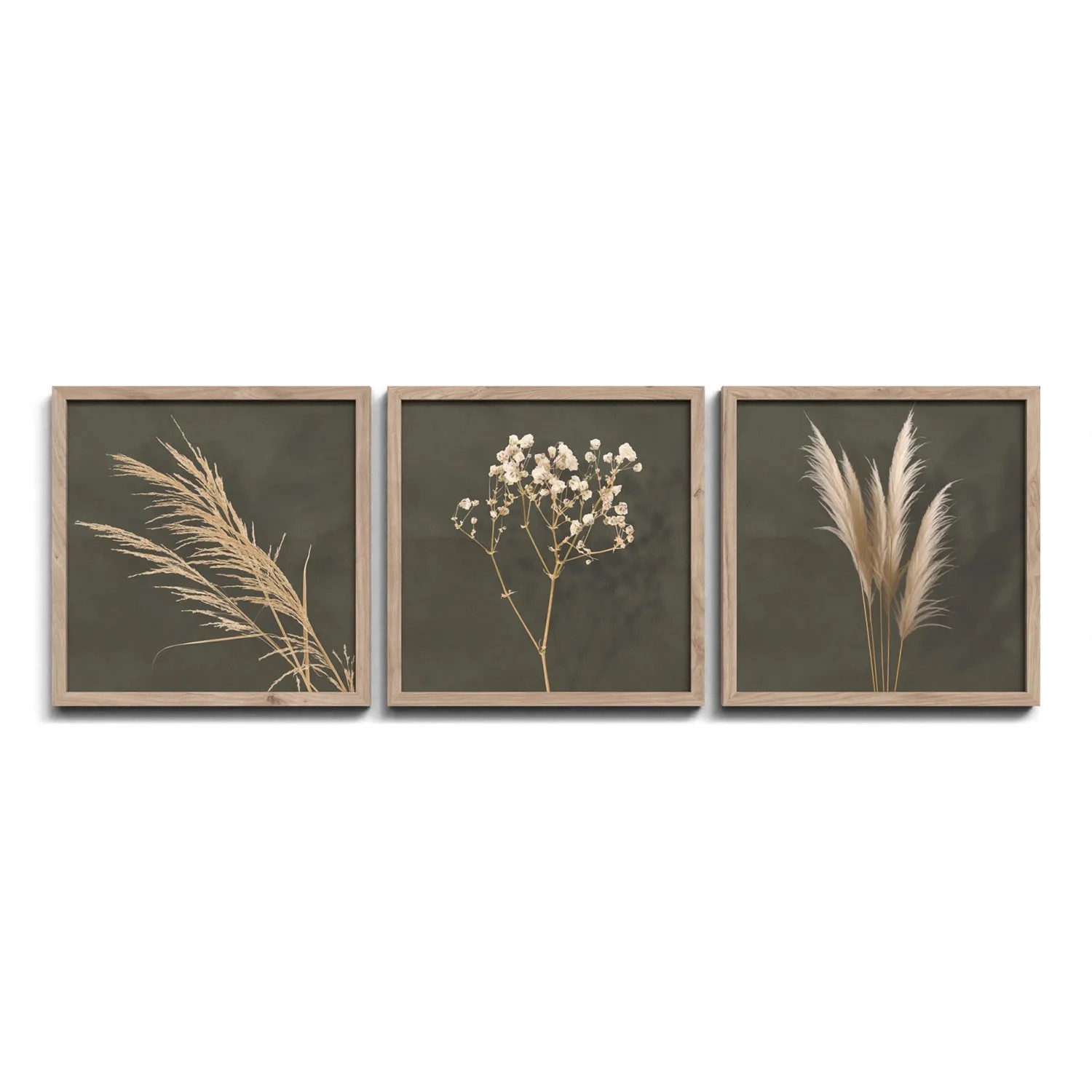 Styler Zestaw obrazów FR391 Pampas 3 szt. 30 x 30 cm
