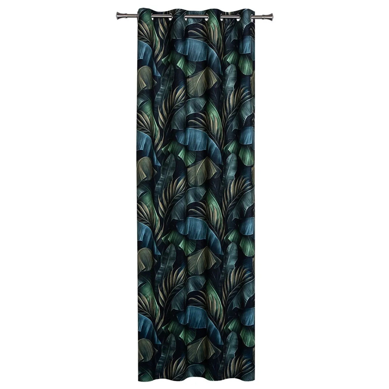 Zasłona NUSA na przelotkach 140 cm x 260 cm zielona