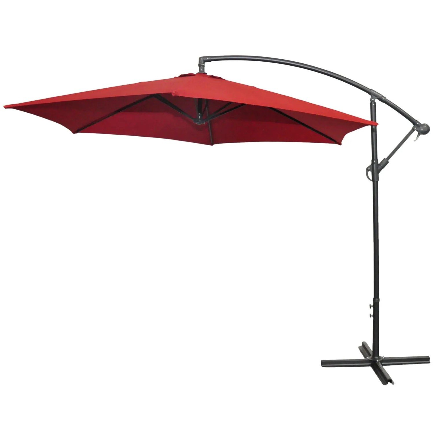 Parasol ogrodowy BANANA czerwony - śr. 300 cm