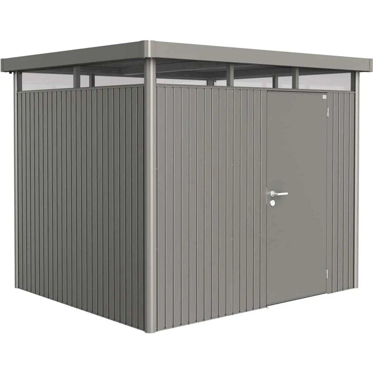Biohort Domek ogrodowy HighLine H3 szary kwarc drzwi pojedyncze - 275 x 235 cm