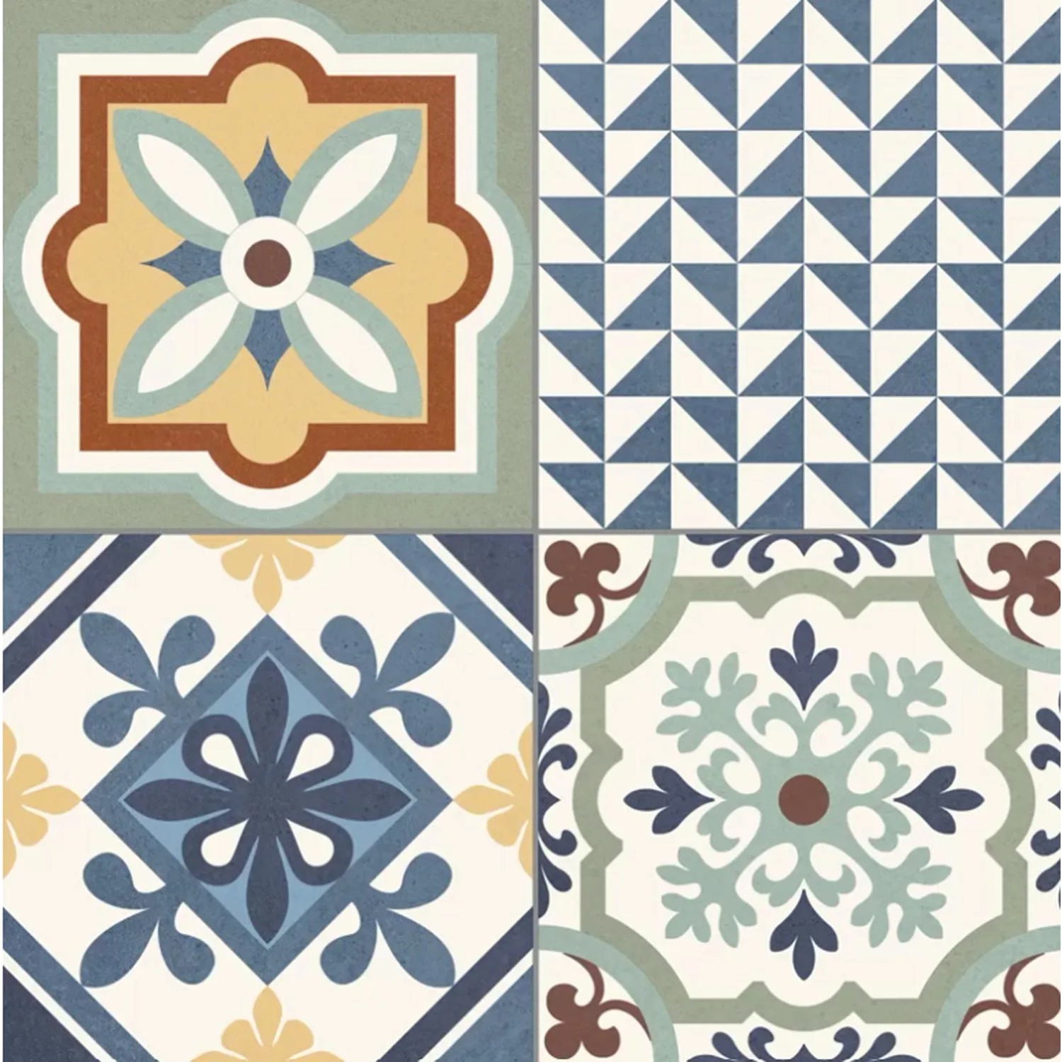 Gres szkliwiony Heritage Mix patchwork 33,15 x 33,15 cm