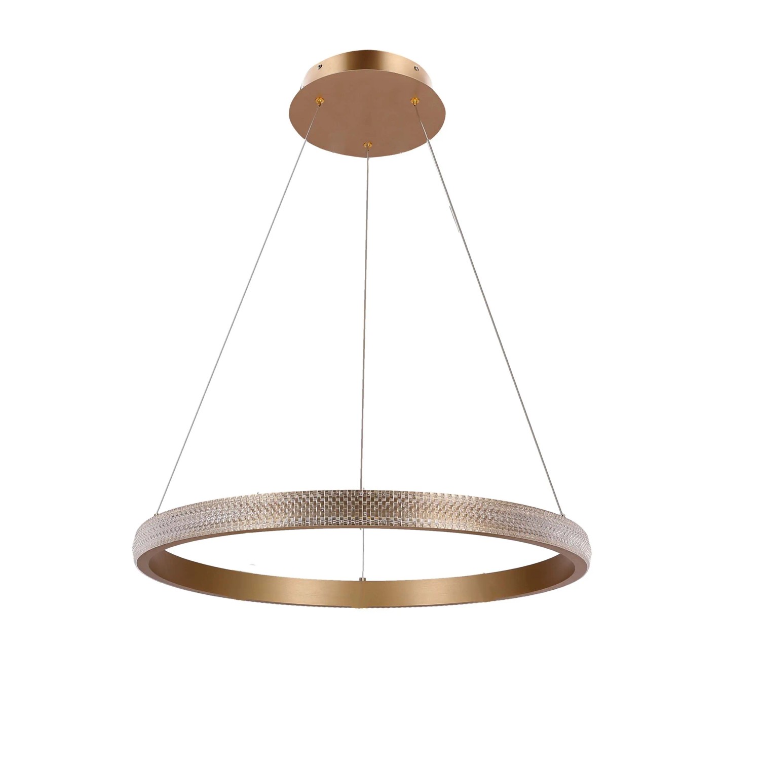 Candellux Lampa wisząca LED HIMAS 34W 4000K 2800lm śr. 60 cm złota