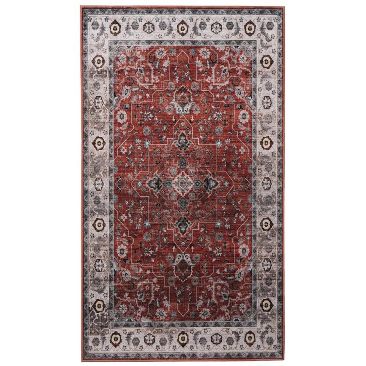 Splendid Dywan drukowany NORAH mikrofibra 80 x 140 cm czerwony