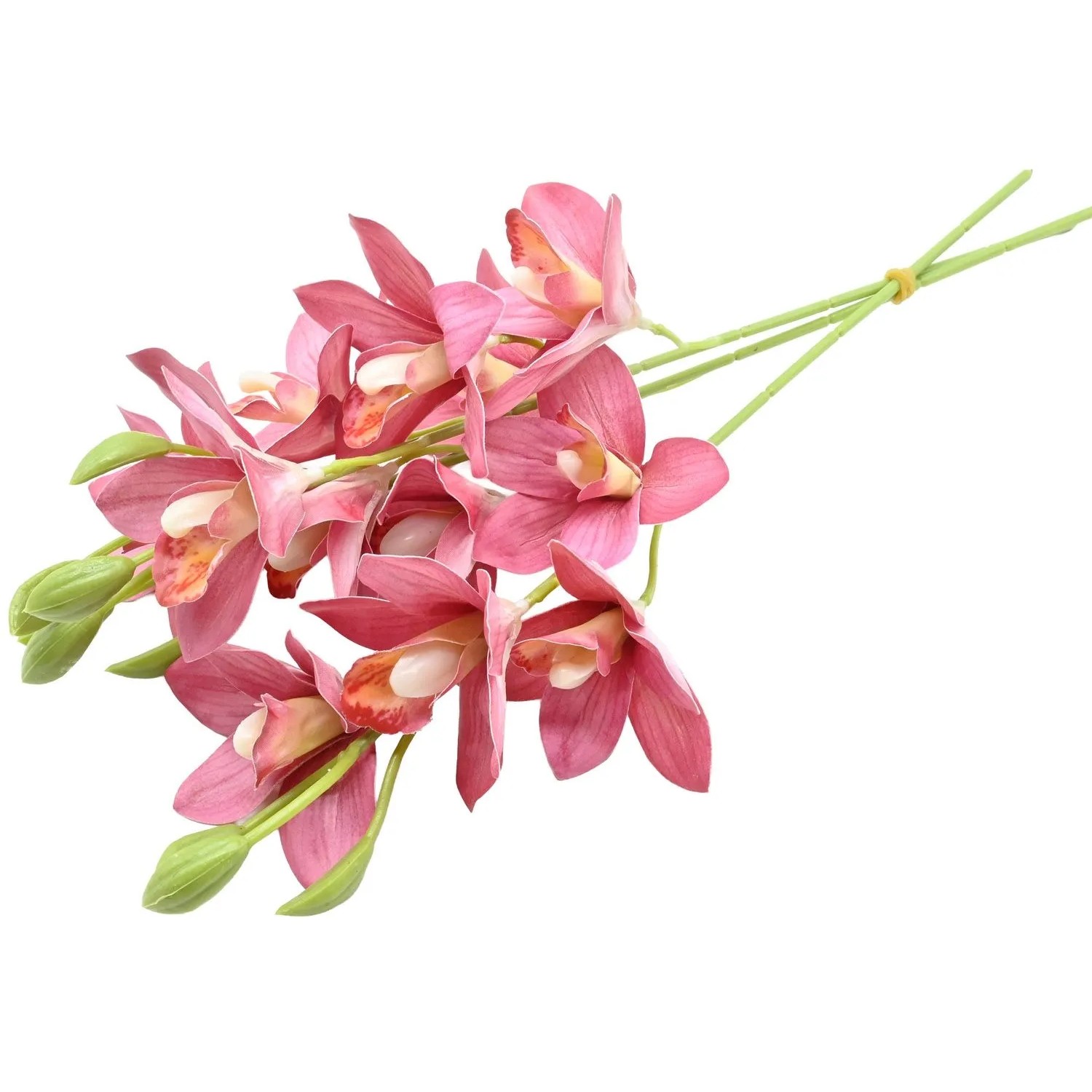 Storczyk wiązka x 3 real-touch dark pink - 39 cm