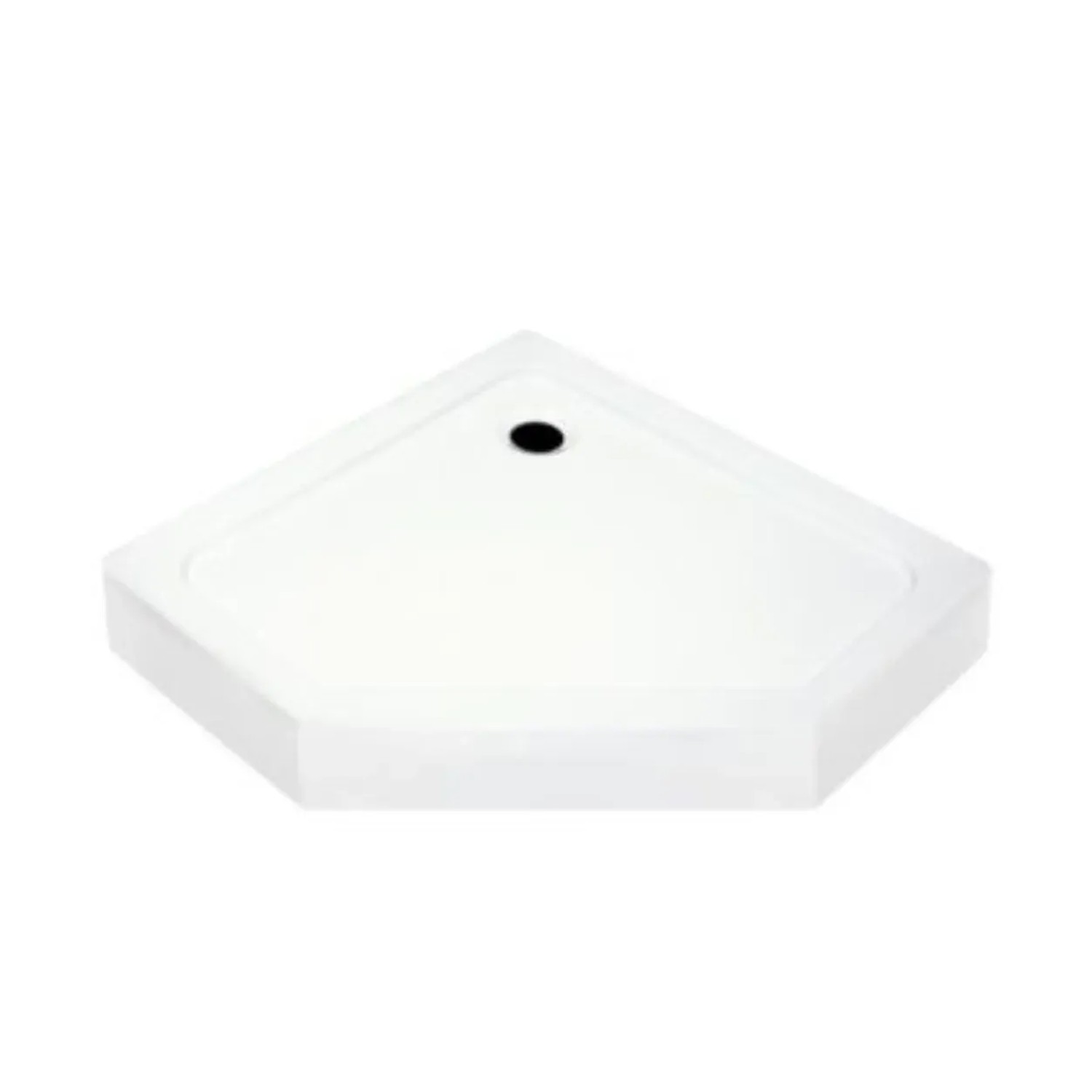 Brodzik pięciokątny Sirius biały 80 cm x 80 cm x 14 cm