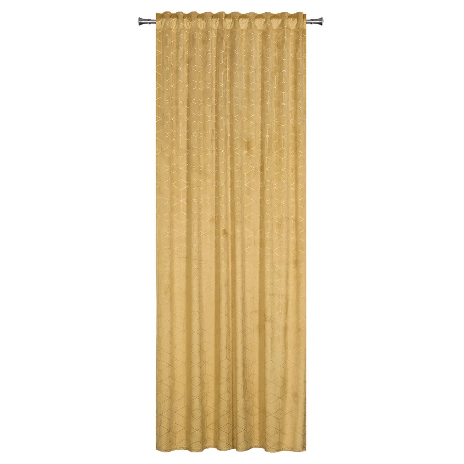 Zasłona SANSO taśma/tunel 140 cm x 260 cm musztardowa
