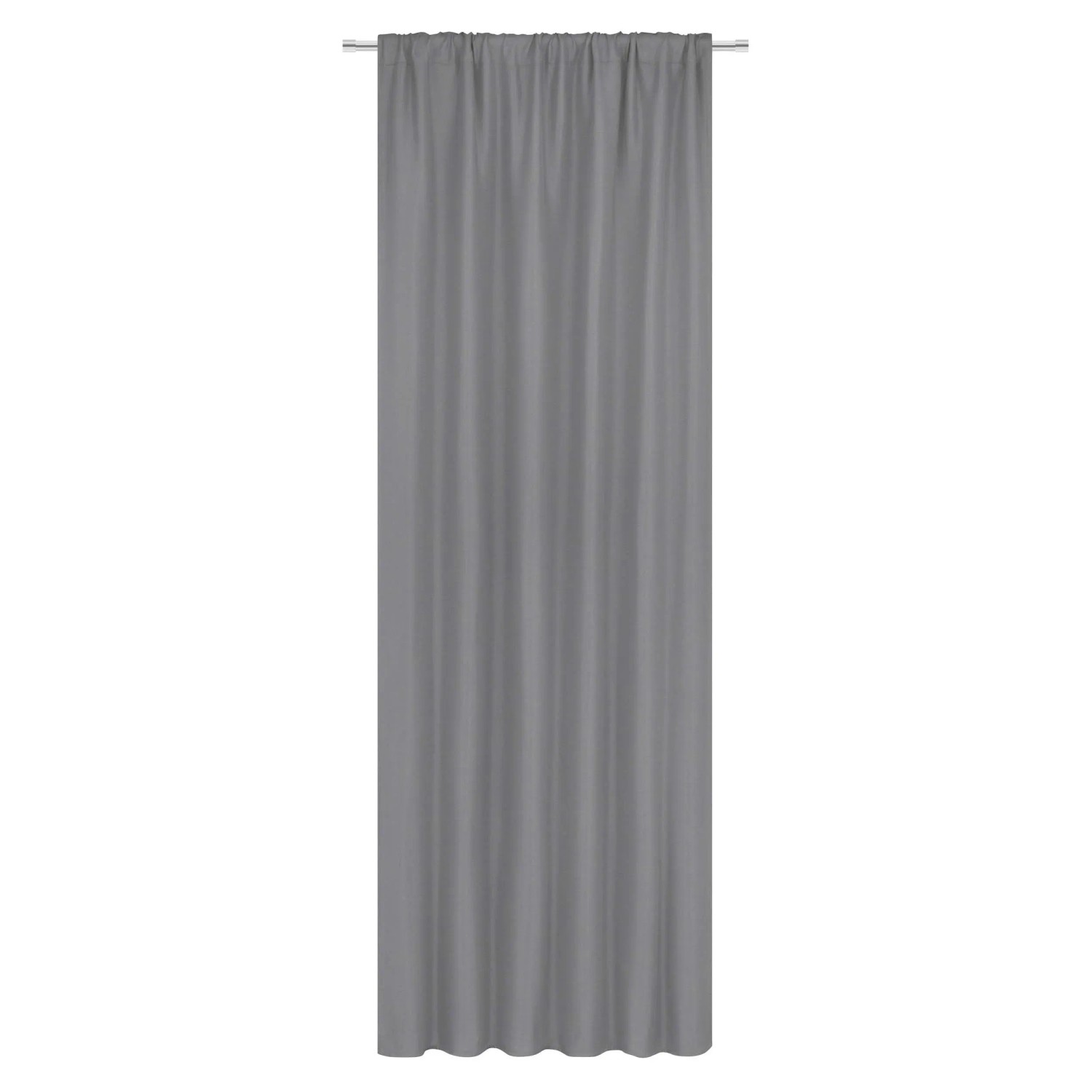 Zasłona FAMOUS na taśmie 135 cm x 270 cm jasnoszara