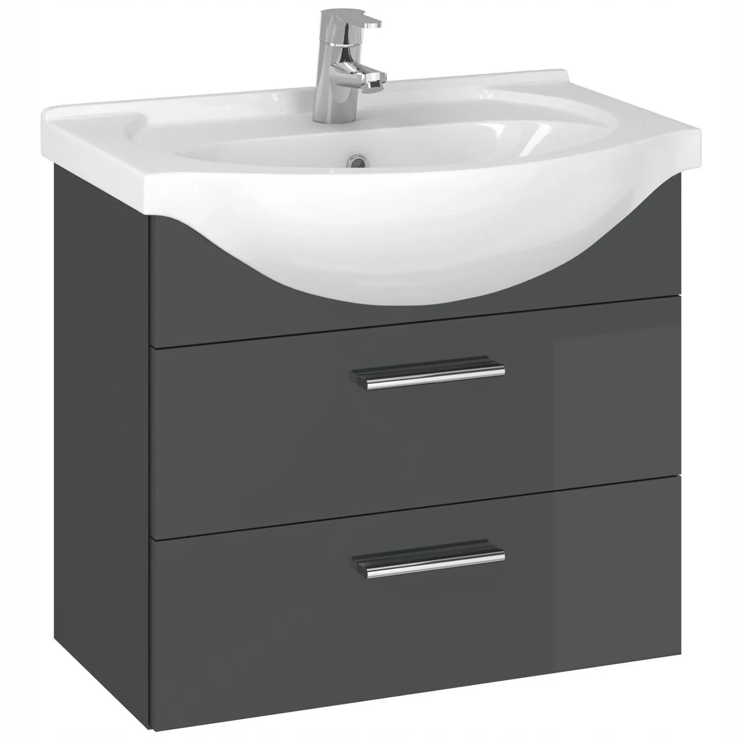 Astor Zestaw Aspen szafka i umywalka antracyt 61x55x43 cm