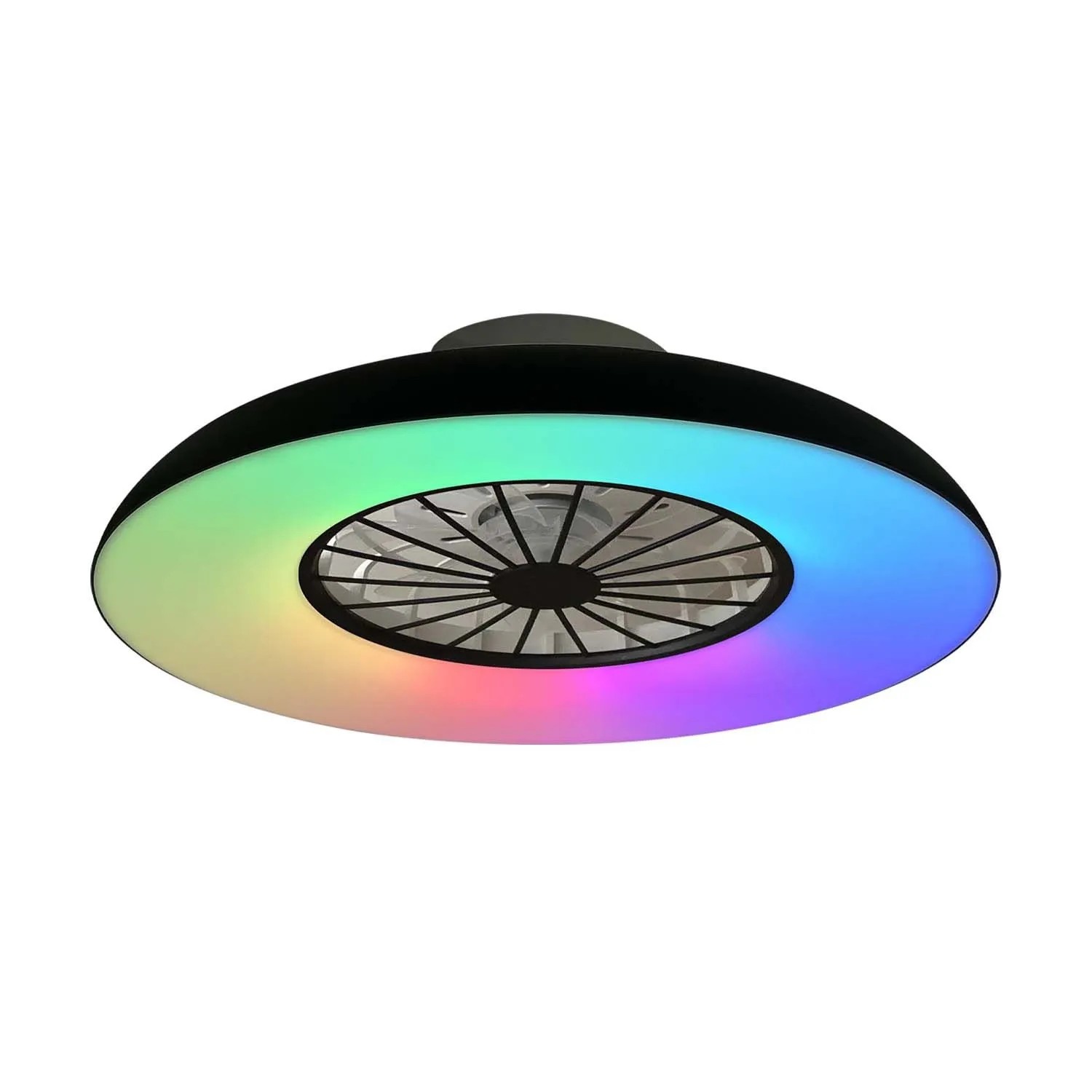 KingBerry Lampowentylator ZARVIK 36W CCT+RGB śr. 60 cm czarny