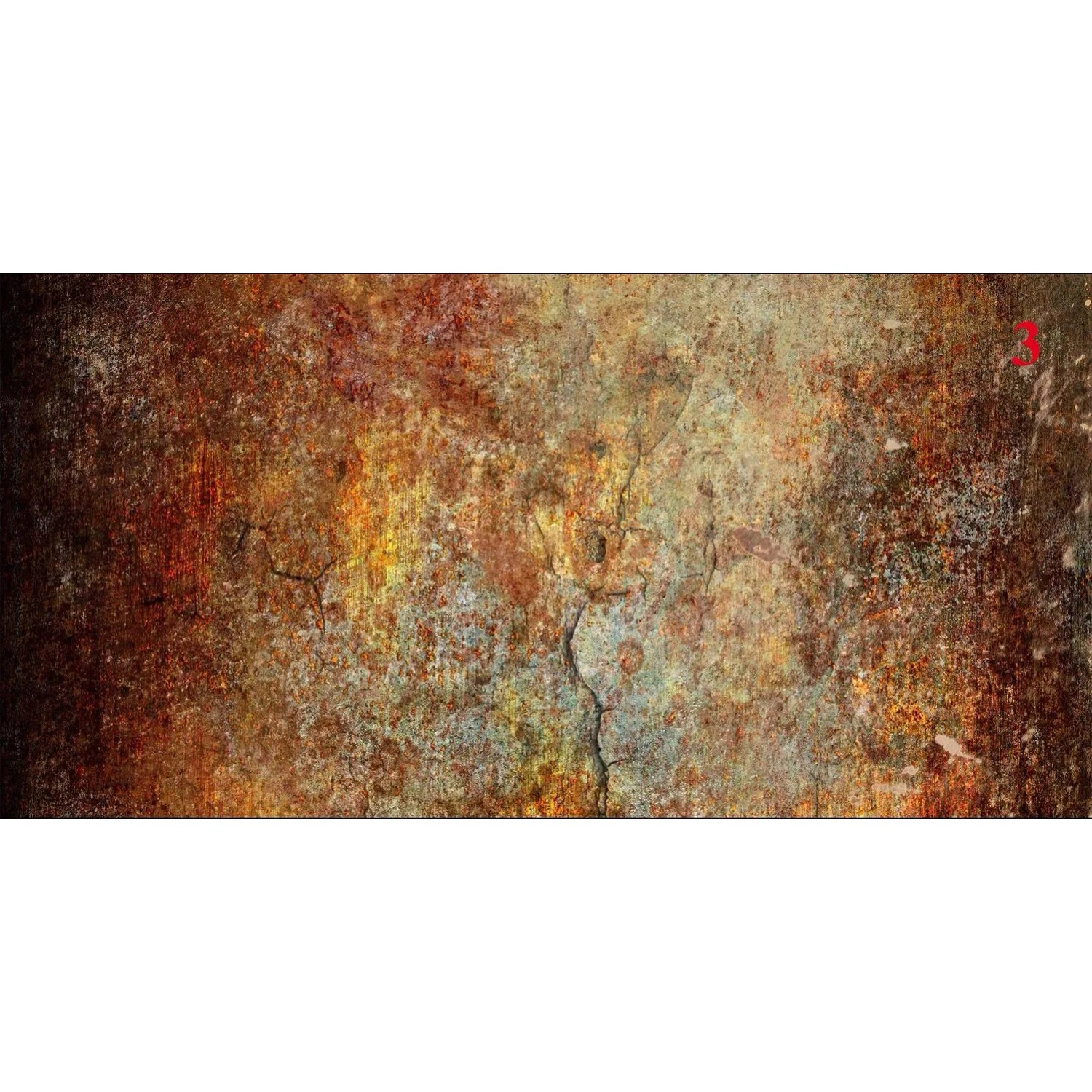 Panel szklany Stone Brown mirror Silver 3 elementy 60 x 120 cm