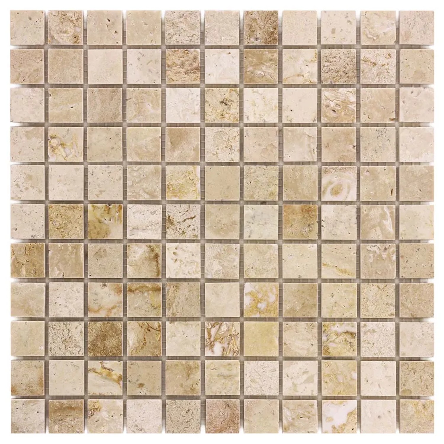 Mozaika kamienna TRAVERTINE cream 25, 30,5x30,5 cm