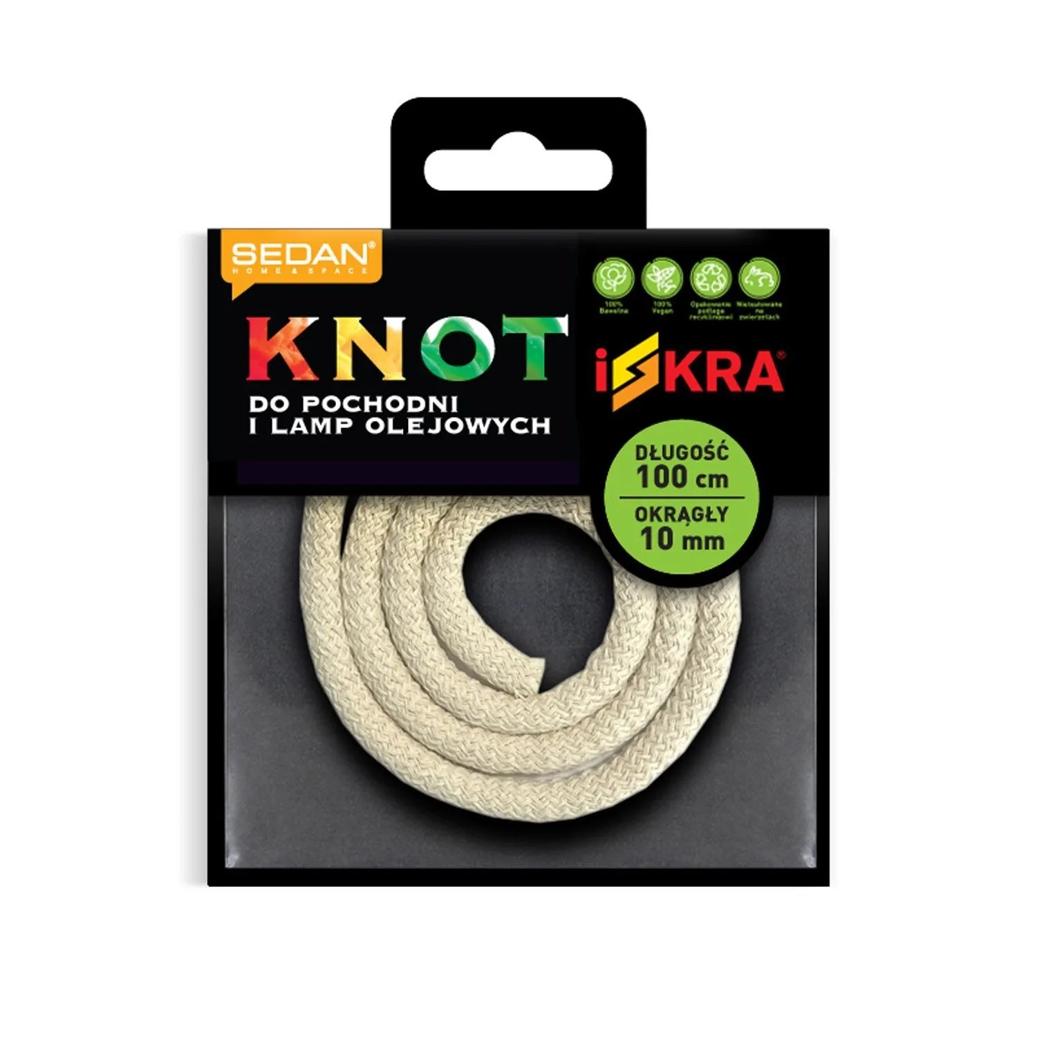 Knot do lamp naftowych okrągły Iskra - 10 mm