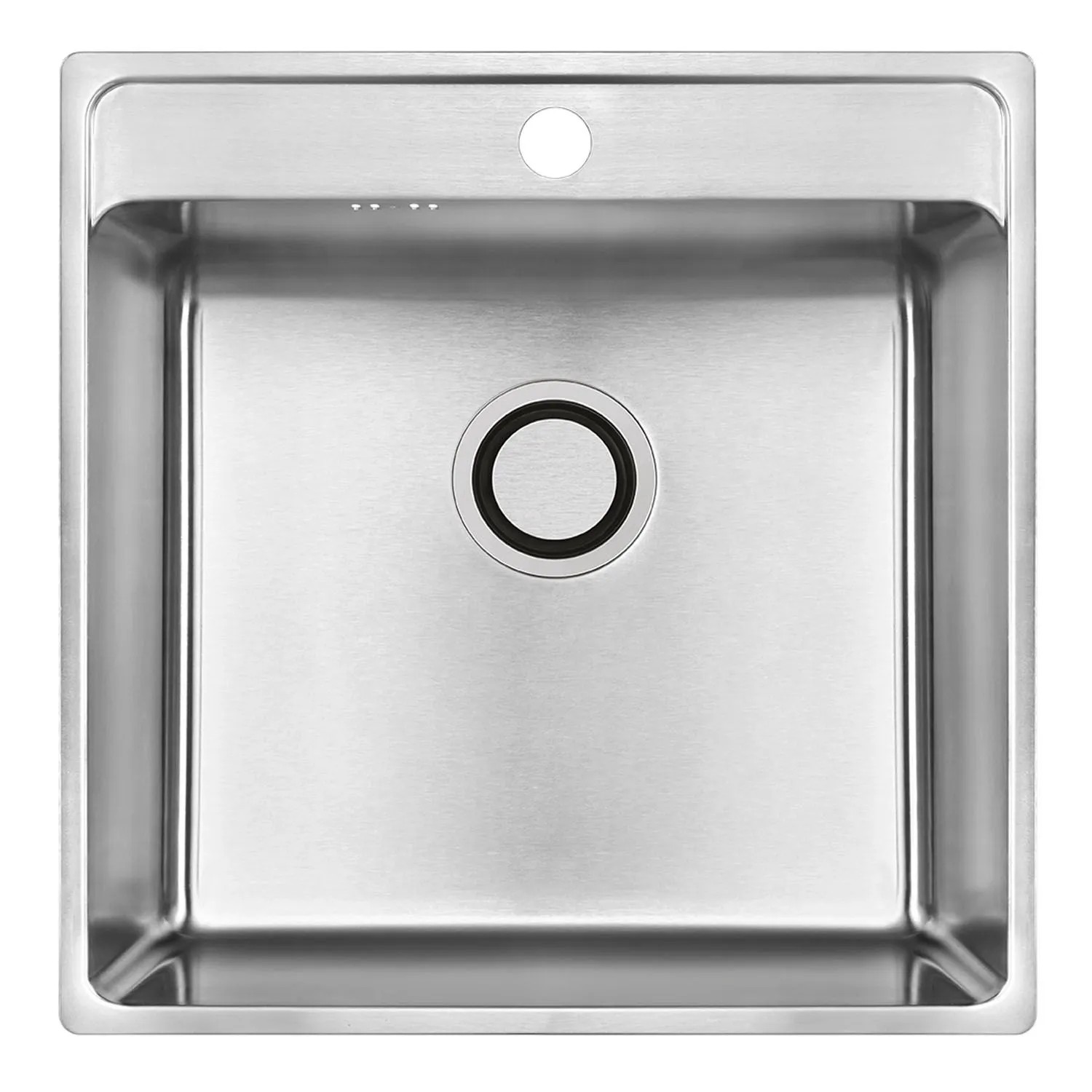 Laveo Zlewozmywak wpuszczany BESOS 1-komorowy inox szczotkowany - 49 x 48 cm