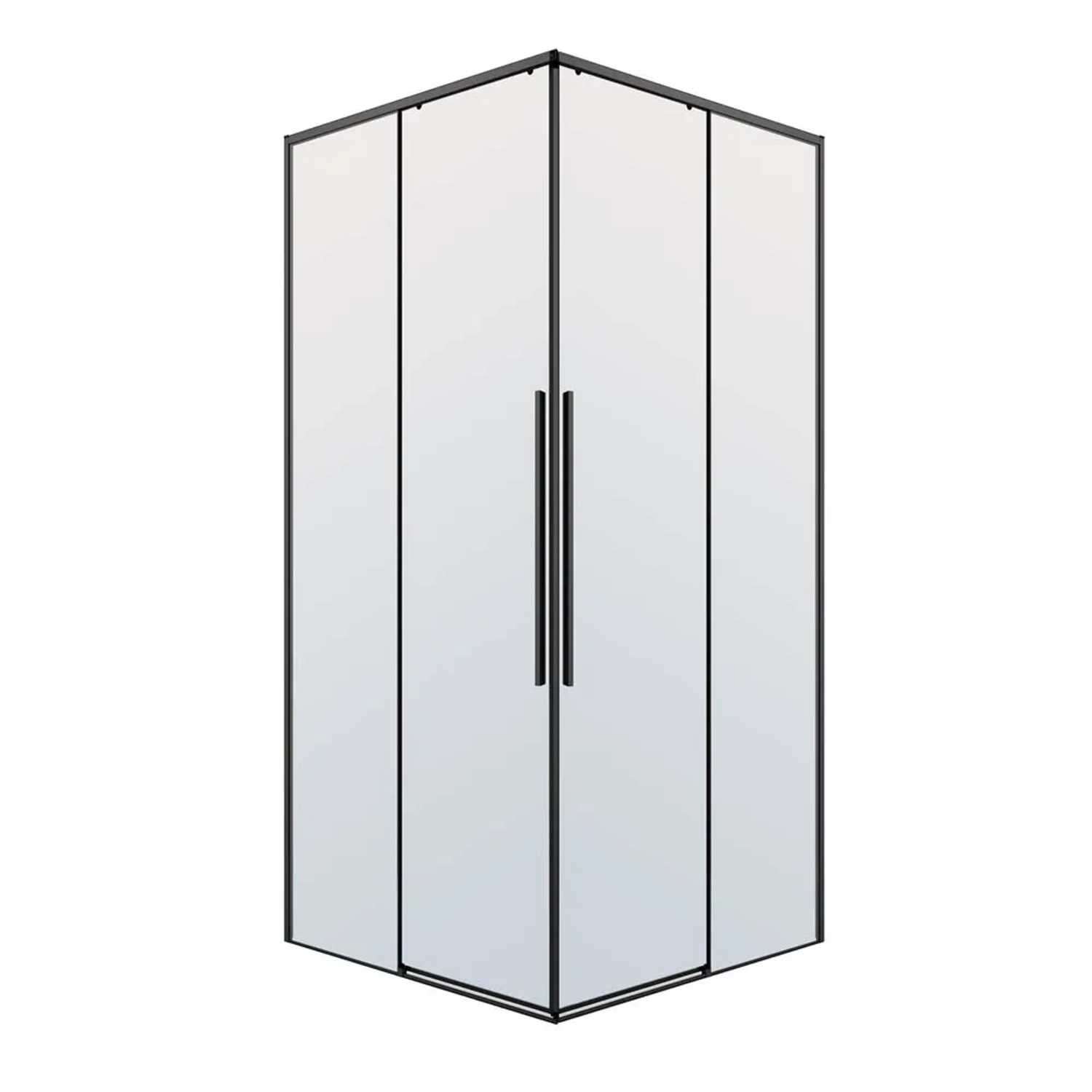 KABI Kabina Viva black kwadratowa 90x90
