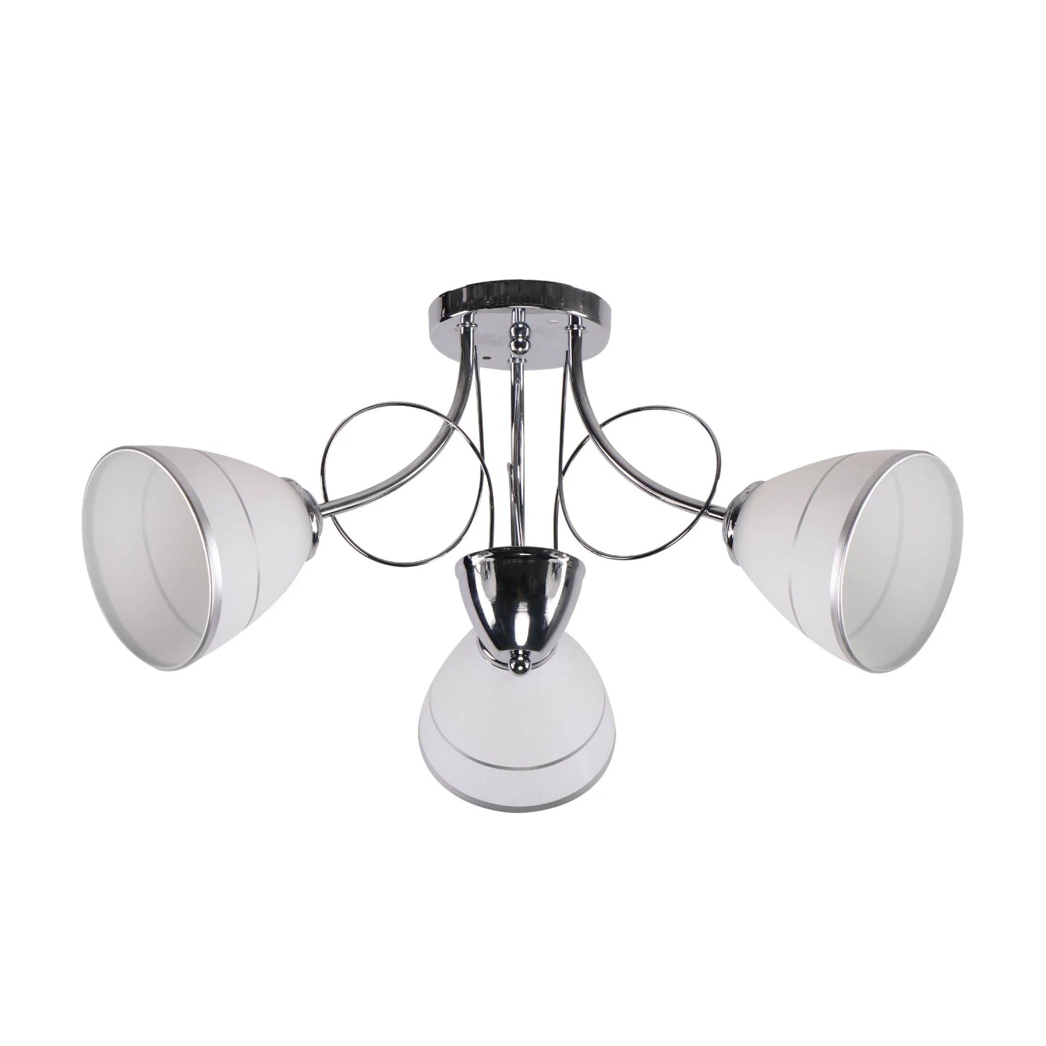 Candellux Lampa sufitowa ELOTTE 3xE27 40W biel+chrom