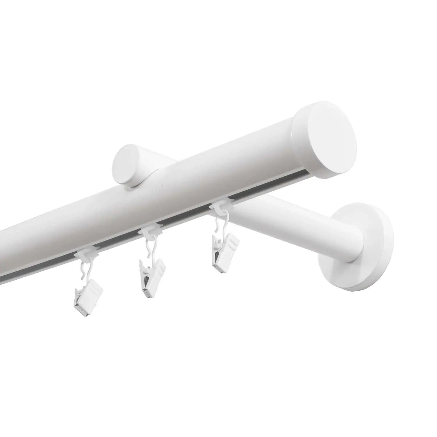 Santim Karnisz szynowy aluminiowy pojedynczy 200 cm fi 28mm  biały